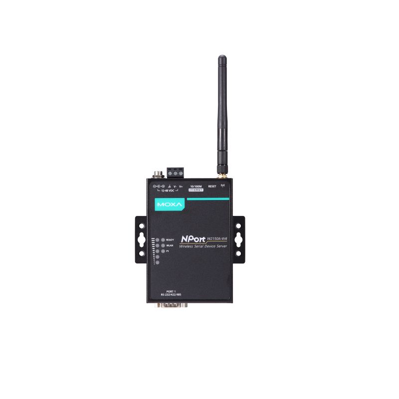 Moxa NPort W2150A-W4-US 1埠 RS-232/422/485 無線串列設備伺服器